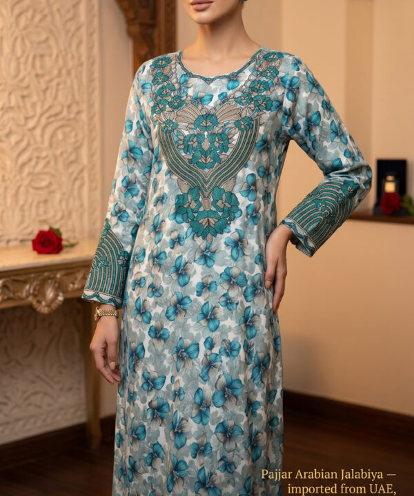 Emerald Floral Arabian Jalabiya