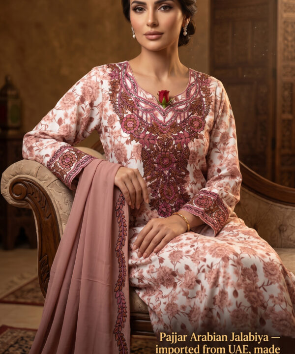 Maroon Blossom Arabian Jalabiya